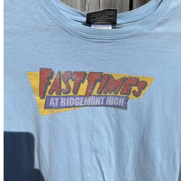 Y2K Fast Times At Ridgemont High Universal Backlot Baby Tee Shirt Womens Sz M - Picture 3 of 3